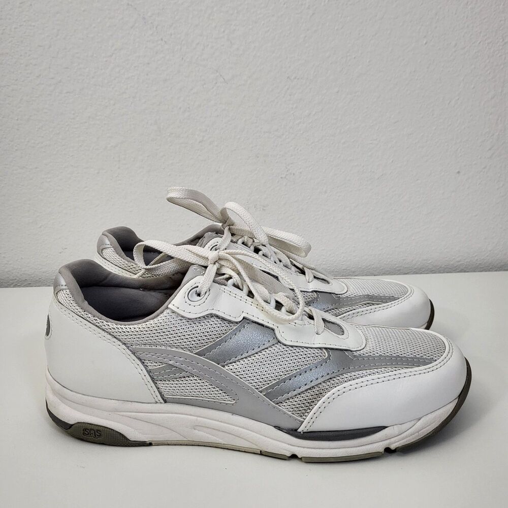 SAS Tour Sneakers Womens 9 S Narrow Width N Gray White Leather Mesh Comfort